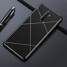 Realme X2 Pro用ケース 高級感 手触り良い アルミメタル 製の金属製 カバー M01 Realme ブラック