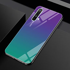 Realme X50 5G用ハイブリットバンパーケース プラスチック 鏡面 カバー Realme パープル