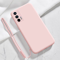 Realme X7 Max 5G用360度 フルカバー極薄ソフトケース シリコンケース 耐衝撃 全面保護 バンパー YK1 Realme ピンク