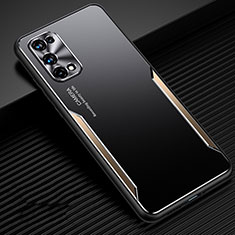 Realme X7 Pro 5G用ケース 高級感 手触り良い アルミメタル 製の金属製 カバー M01 Realme ゴールド