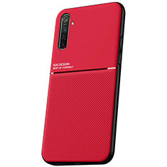 Realme XT用360度 フルカバー極薄ソフトケース シリコンケース 耐衝撃 全面保護 バンパー S01 Realme レッド