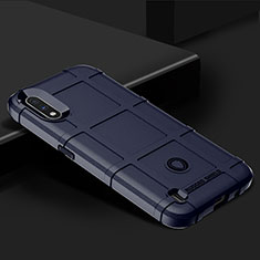 Samsung Galaxy A01 SM-A015用360度 フルカバー極薄ソフトケース シリコンケース 耐衝撃 全面保護 バンパー J02S サムスン ネイビー