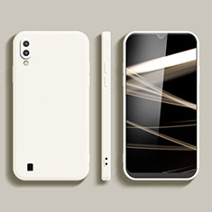 Samsung Galaxy A01 SM-A015用360度 フルカバー極薄ソフトケース シリコンケース 耐衝撃 全面保護 バンパー サムスン ホワイト
