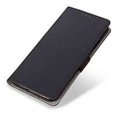Samsung Galaxy A02用手帳型 レザーケース スタンド カバー M08L サムスン ブラック