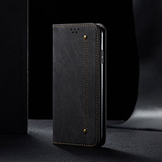 Samsung Galaxy A04E用手帳型 布 スタンド B02S サムスン ブラック