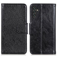 Samsung Galaxy A04s用手帳型 レザーケース スタンド カバー N05P サムスン ブラック