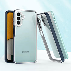 Samsung Galaxy A04s用ハイブリットバンパーケース プラスチック 兼シリコーン カバー QW1 サムスン ネイビー