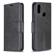 Samsung Galaxy A10s用手帳型 レザーケース スタンド カバー B04F サムスン ブラック