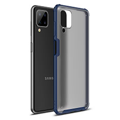Samsung Galaxy A12 5G用ハイブリットバンパーケース プラスチック 兼シリコーン カバー U01 サムスン ネイビー
