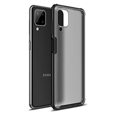 Samsung Galaxy A12 5G用ハイブリットバンパーケース プラスチック 兼シリコーン カバー U01 サムスン ブラック