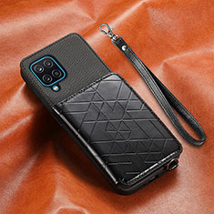 Samsung Galaxy A12用極薄ソフトケース シリコンケース 耐衝撃 全面保護 マグネット式 バンパー S07D サムスン ブラック