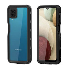 Samsung Galaxy A12用完全防水ケース ハイブリットバンパーカバー 高級感 手触り良い 360度 サムスン ブラック