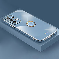 Samsung Galaxy A13 4G用極薄ソフトケース シリコンケース 耐衝撃 全面保護 アンド指輪 マグネット式 バンパー XL2 サムスン ネイビー