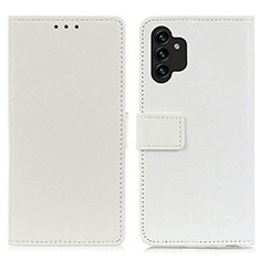 Samsung Galaxy A13 4G用手帳型 レザーケース スタンド カバー M08L サムスン ホワイト