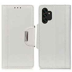 Samsung Galaxy A13 4G用手帳型 レザーケース スタンド カバー M01L サムスン ホワイト