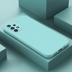 Samsung Galaxy A13 4G用360度 フルカバー極薄ソフトケース シリコンケース 耐衝撃 全面保護 バンパー サムスン シアン