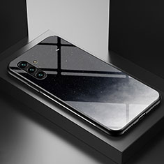 Samsung Galaxy A13 5G用ハイブリットバンパーケース プラスチック パターン 鏡面 カバー LS1 サムスン グレー