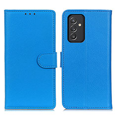 Samsung Galaxy A15 4G用手帳型 レザーケース スタンド カバー A03D サムスン ブルー