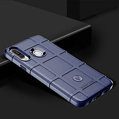Samsung Galaxy A20s用360度 フルカバー極薄ソフトケース シリコンケース 耐衝撃 全面保護 バンパー J01S サムスン ネイビー