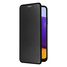 Samsung Galaxy A22 5G用手帳型 レザーケース スタンド カバー L07Z サムスン ブラック