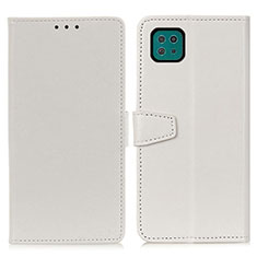 Samsung Galaxy A22s 5G用手帳型 レザーケース スタンド カバー A06D サムスン ホワイト