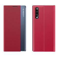 Samsung Galaxy A30S用手帳型 レザーケース スタンド カバー QH3 サムスン レッド