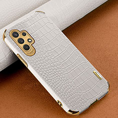 Samsung Galaxy A32 4G用ケース 高級感 手触り良いレザー柄 サムスン ホワイト