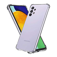 Samsung Galaxy A32 4G用極薄ソフトケース シリコンケース 耐衝撃 全面保護 クリア透明 カバー サムスン クリア