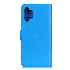 Samsung Galaxy A32 5G用手帳型 レザーケース スタンド カバー A03D サムスン ブルー