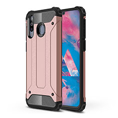 Samsung Galaxy A40s用ハイブリットバンパーケース プラスチック 兼シリコーン カバー WL1 サムスン ローズゴールド