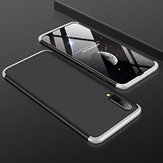 Samsung Galaxy A50用ハードケース プラスチック 質感もマット 前面と背面 360度 フルカバー サムスン シルバー・ブラック