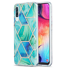 Samsung Galaxy A50S用シリコンケース ソフトタッチラバー バタフライ パターン カバー Y01B サムスン グリーン