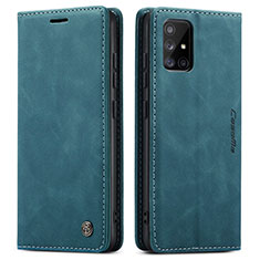 Samsung Galaxy A51 5G用手帳型 レザーケース スタンド カバー C01S サムスン ネイビー