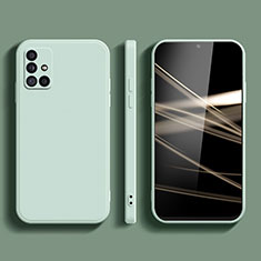 Samsung Galaxy A51 5G用360度 フルカバー極薄ソフトケース シリコンケース 耐衝撃 全面保護 バンパー S02 サムスン ライトグリーン