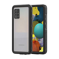 Samsung Galaxy A51 5G用完全防水ケース ハイブリットバンパーカバー 高級感 手触り良い 360度 サムスン ブラック