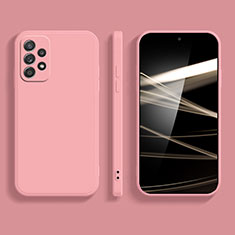 Samsung Galaxy A52 5G用360度 フルカバー極薄ソフトケース シリコンケース 耐衝撃 全面保護 バンパー S05 サムスン ピンク