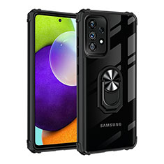 Samsung Galaxy A52s 5G用ハイブリットバンパーケース プラスチック アンド指輪 マグネット式 MQ2 サムスン ブラック
