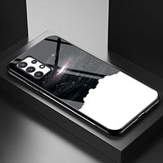 Samsung Galaxy A53 5G用ハイブリットバンパーケース プラスチック パターン 鏡面 カバー LS1 サムスン ブラック