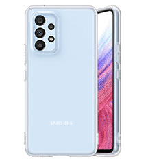 Samsung Galaxy A53 5G用極薄ソフトケース シリコンケース 耐衝撃 全面保護 クリア透明 T07 サムスン クリア