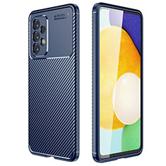 Samsung Galaxy A53 5G用シリコンケース ソフトタッチラバー ツイル カバー サムスン ネイビー