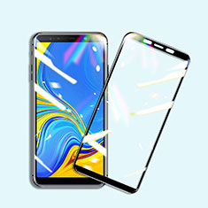 Samsung Galaxy A7 (2018) A750用強化ガラス フル液晶保護フィルム F02 サムスン ブラック