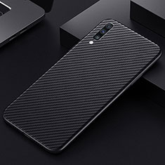 Samsung Galaxy A70用炭素繊維ケース ソフトタッチラバー ツイル カバー T01 サムスン ブラック