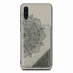 Samsung Galaxy A70S用極薄ソフトケース シリコンケース 耐衝撃 全面保護 マグネット式 バンパー S03D サムスン グレー