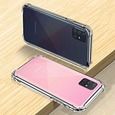 Samsung Galaxy A71 5G用極薄ソフトケース シリコンケース 耐衝撃 全面保護 クリア透明 T04 サムスン クリア
