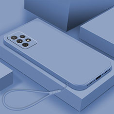 Samsung Galaxy A72 5G用360度 フルカバー極薄ソフトケース シリコンケース 耐衝撃 全面保護 バンパー サムスン ネイビー