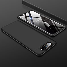 Samsung Galaxy A90 4G用ハードケース プラスチック 質感もマット 前面と背面 360度 フルカバー サムスン ブラック