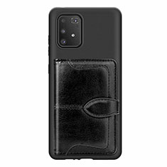 Samsung Galaxy A91用極薄ソフトケース シリコンケース 耐衝撃 全面保護 マグネット式 バンパー S11D サムスン ブラック