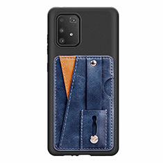 Samsung Galaxy A91用極薄ソフトケース シリコンケース 耐衝撃 全面保護 マグネット式 バンパー S08D サムスン ネイビー