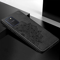 Samsung Galaxy A91用極薄ソフトケース シリコンケース 耐衝撃 全面保護 マグネット式 バンパー S04D サムスン ブラック