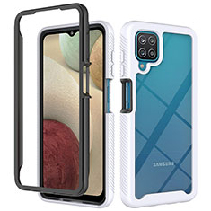 Samsung Galaxy F12用360度 フルカバー ハイブリットバンパーケース クリア透明 プラスチック カバー JX2 サムスン ホワイト